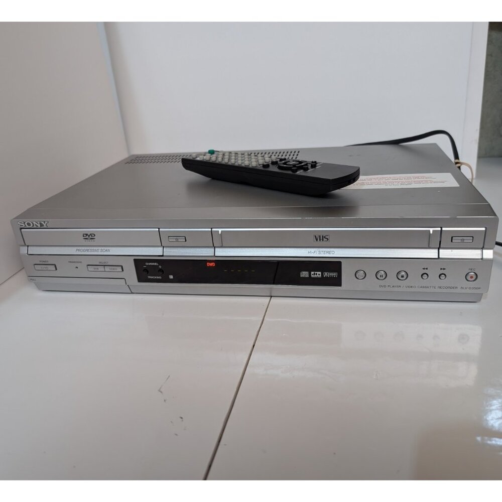 Sony SLV-D350P DVD VCR VHS Combo Player w/Remote, AV, & New Tape; All Works!